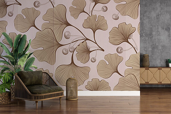 Elegant botanical pattern in soft tones. Elegant botanical pattern in soft tones.