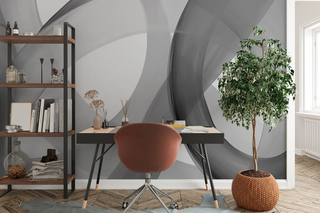 Grey and white swirls Grey and white swirls