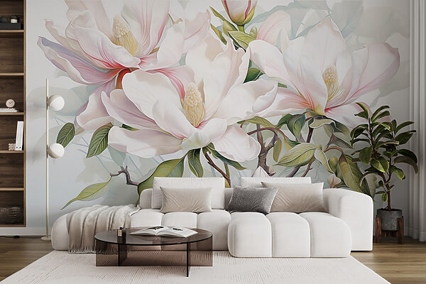 Elegant blooms in soft pastel hues Elegant blooms in soft pastel hues