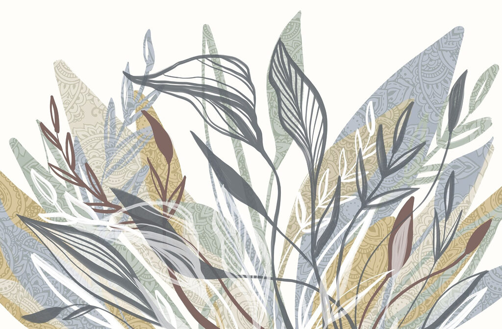 Elegant foliage with intricate patterns. Elegant foliage with intricate patterns.