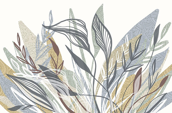 Elegant foliage with intricate patterns. Elegant foliage with intricate patterns.