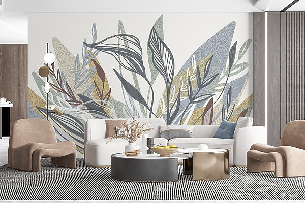 Elegant foliage with intricate patterns. Elegant foliage with intricate patterns.