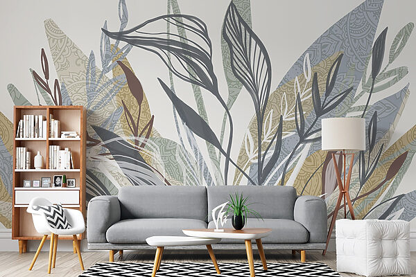 Elegant foliage with intricate patterns. Elegant foliage with intricate patterns.