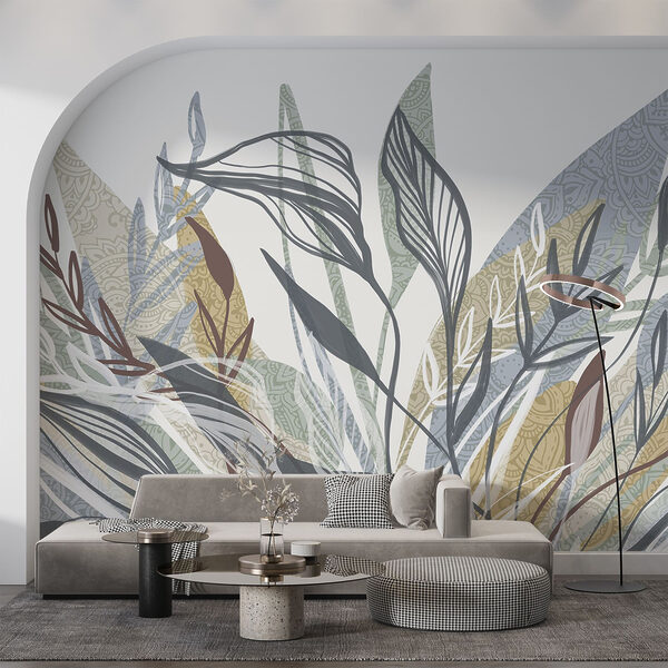 Elegant foliage with intricate patterns. Elegant foliage with intricate patterns.