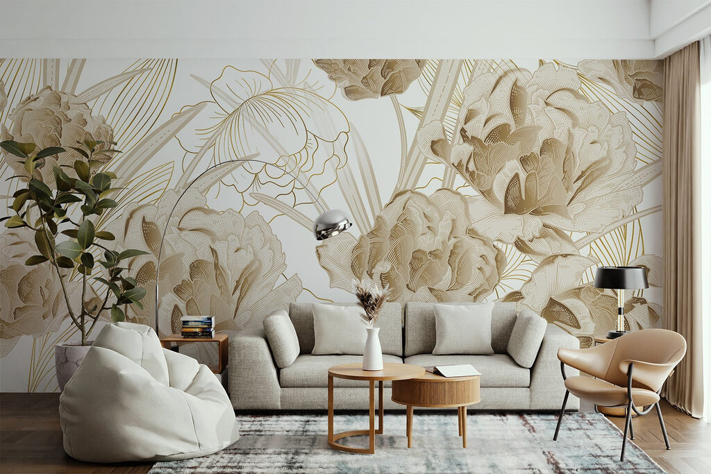 Elegant floral design in muted tones