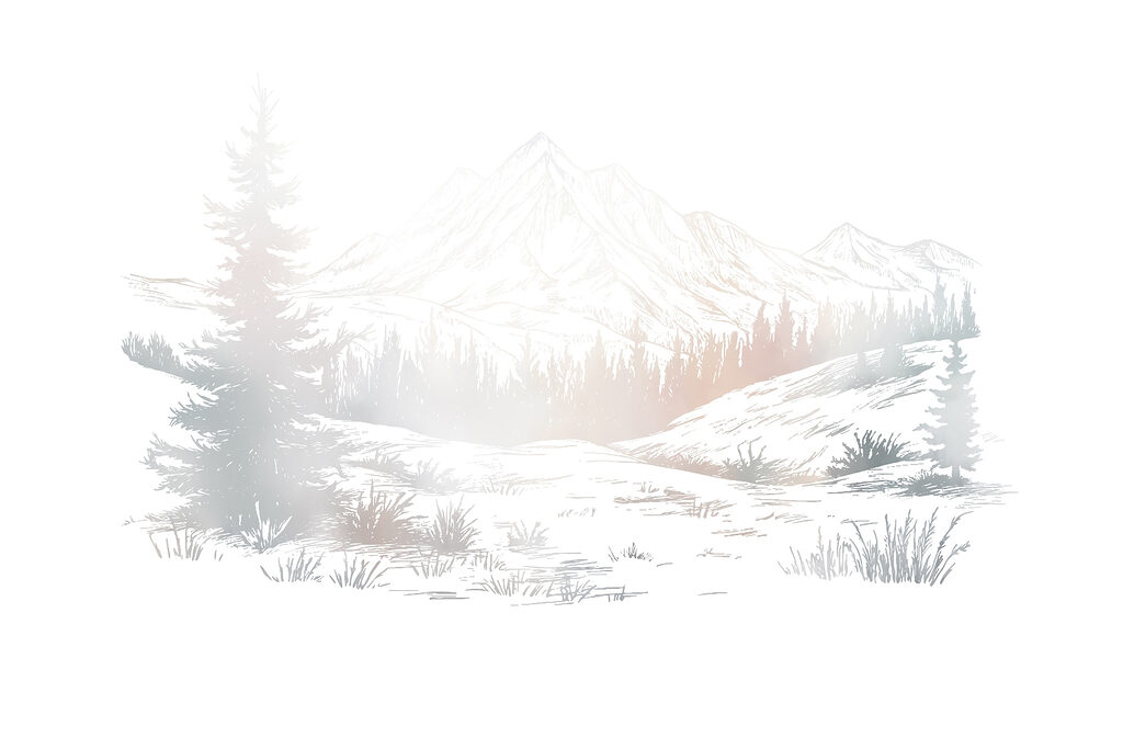 Landscape with trees and mountains Landscape with trees and mountains