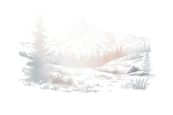 Landscape with trees and mountains Landscape with trees and mountains
