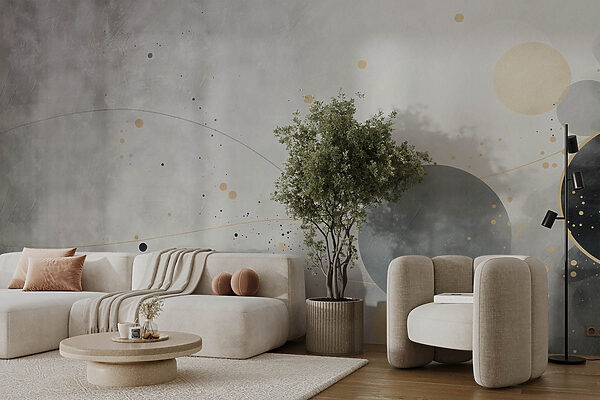 Abstract circles on a soft background Abstract circles on a soft background