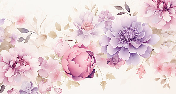 Delicate blooms in soft hues Delicate blooms in soft hues