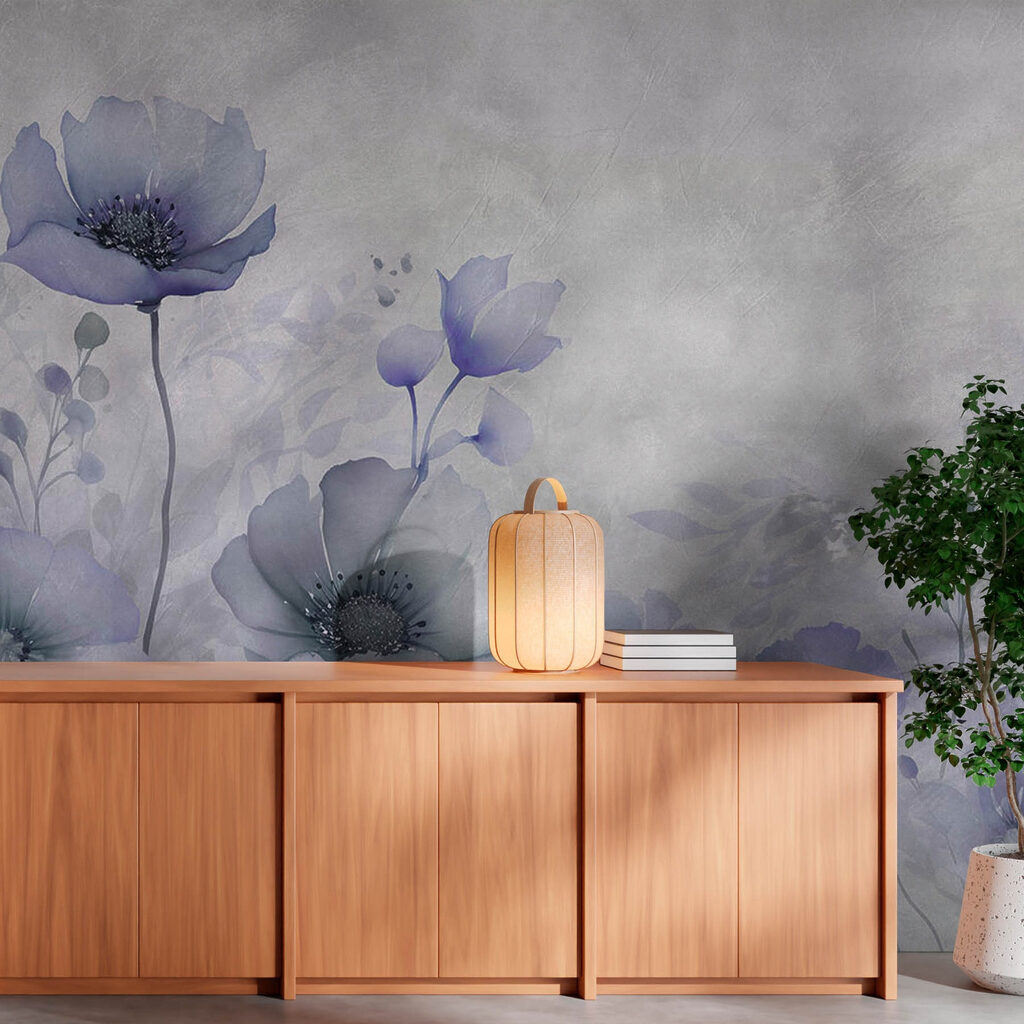 Painting of flowers on a white background