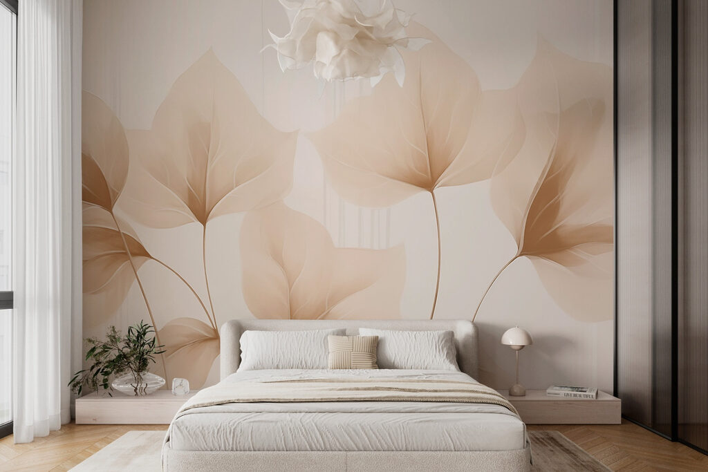 Soft leaves dance in muted light Soft leaves dance in muted light