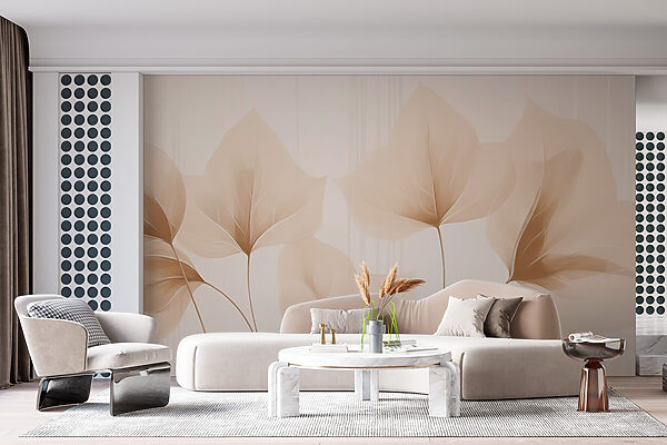 Soft leaves dance in muted light. Soft leaves dance in muted light.