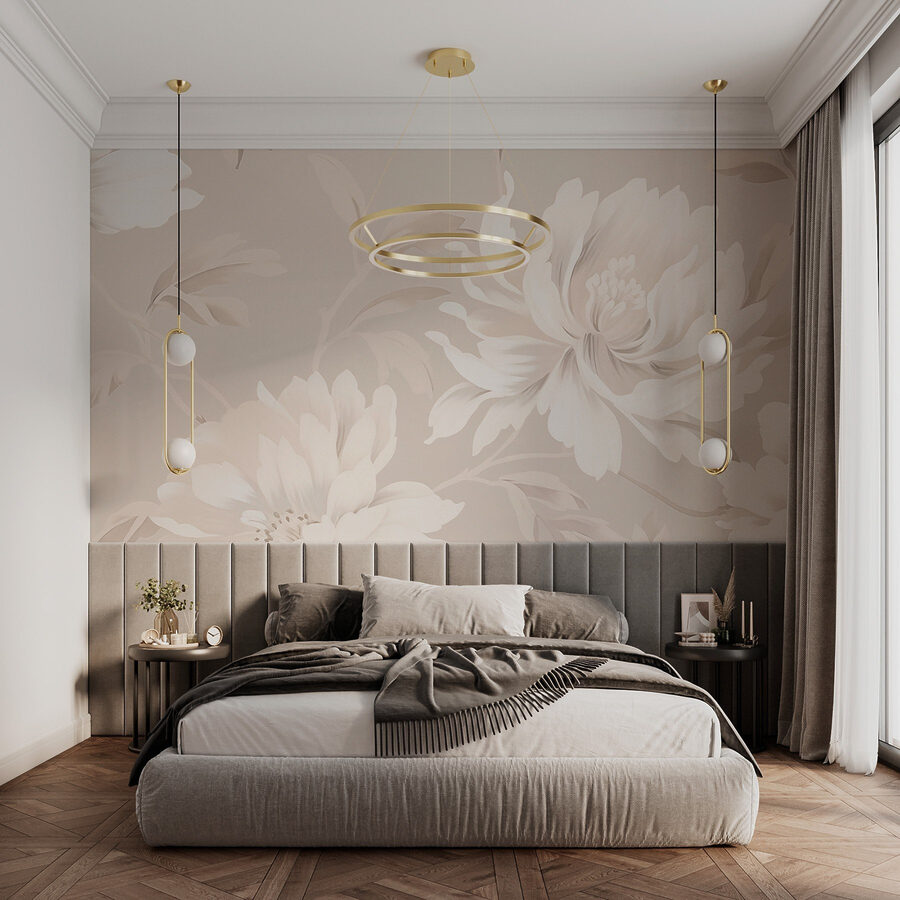 Wall murals Elegant floral design in soft tones - Image 2