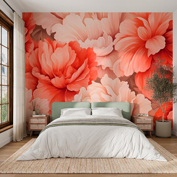 Wall murals Floral beauty in soft hues (SKU: w03370) Wall murals Wall murals Floral beauty in soft hues (SKU: w03370)