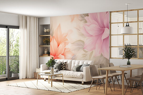 Soft florals in gentle pastel hues Soft florals in gentle pastel hues