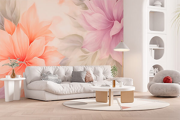 Soft florals in gentle pastel hues Soft florals in gentle pastel hues