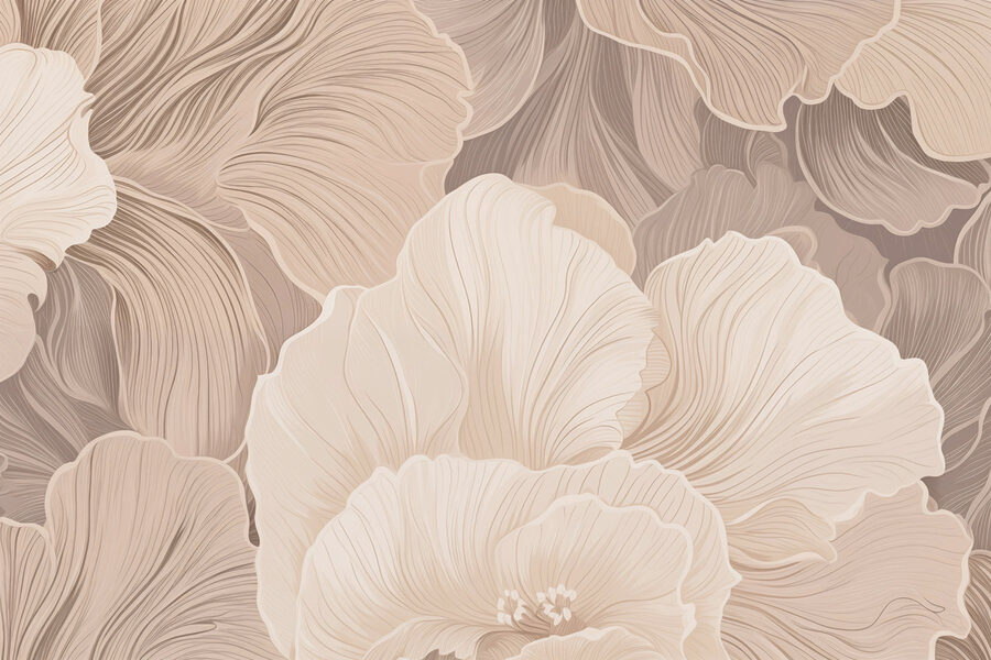 Soft petals in muted tones.