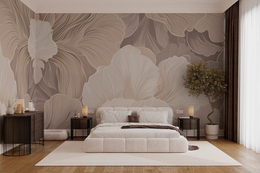Soft petals in muted tones.