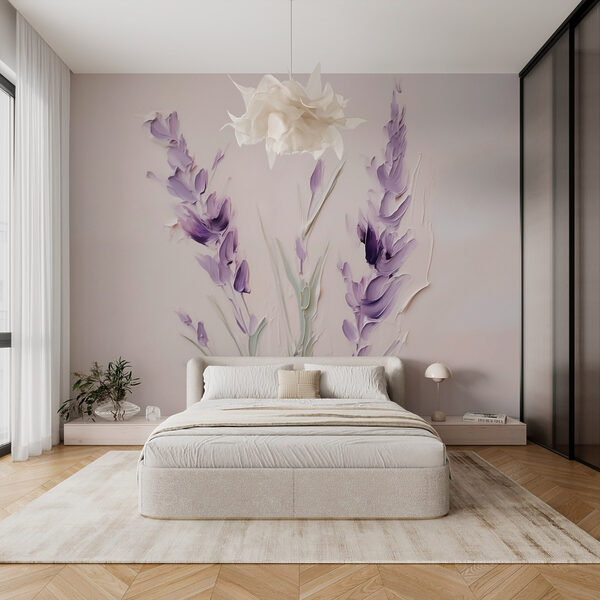 Painting of purple flowers Painting of purple flowers