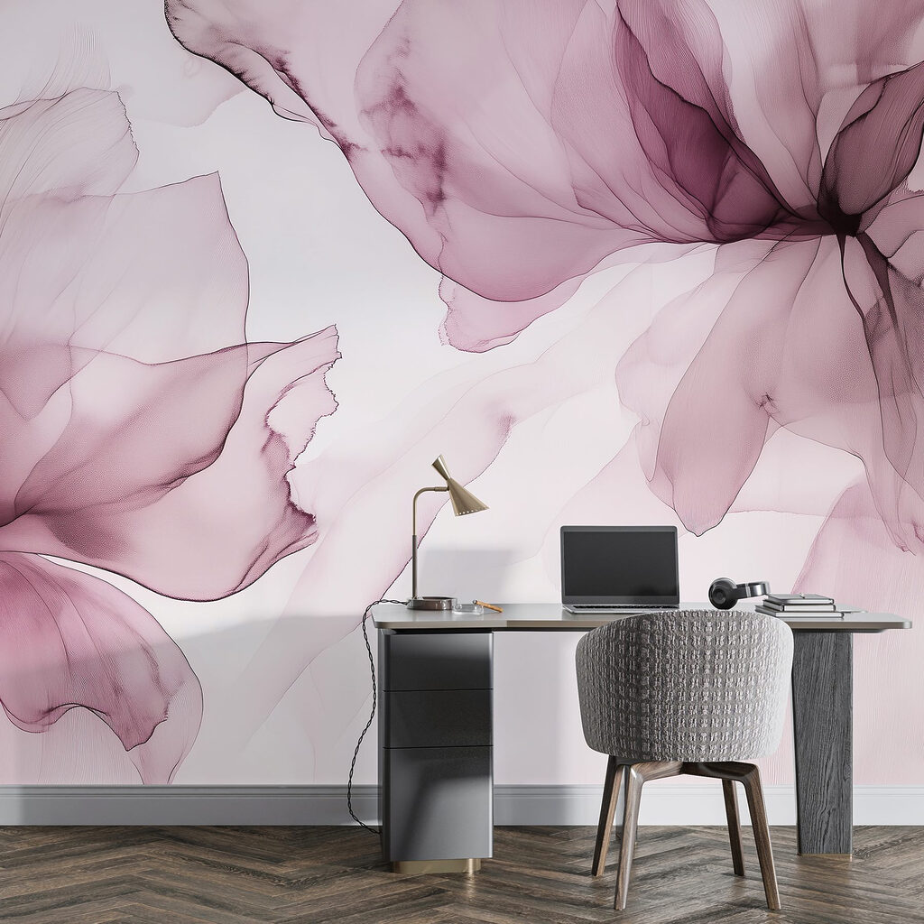 Fluid petals in soft hues