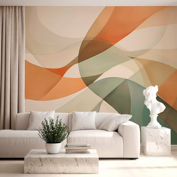 Abstract waves in soft colors Abstract waves in soft colors