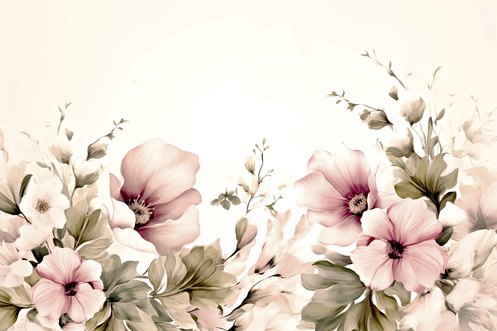 Delicate blooms in soft hues Delicate blooms in soft hues