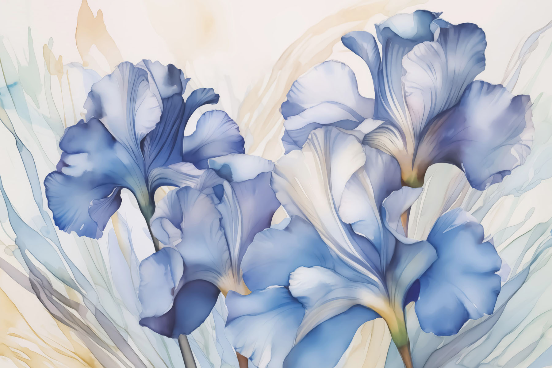 Delicate blues and whites intertwine beautifully Delicate blues and whites intertwine beautifully