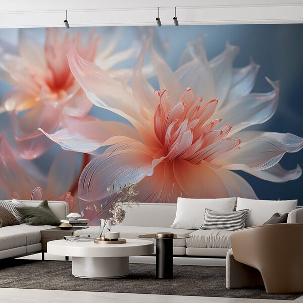 Wall murals Delicate petals in soft hues (SKU: w03468) Wall murals Wall murals Delicate petals in soft hues (SKU: w03468)