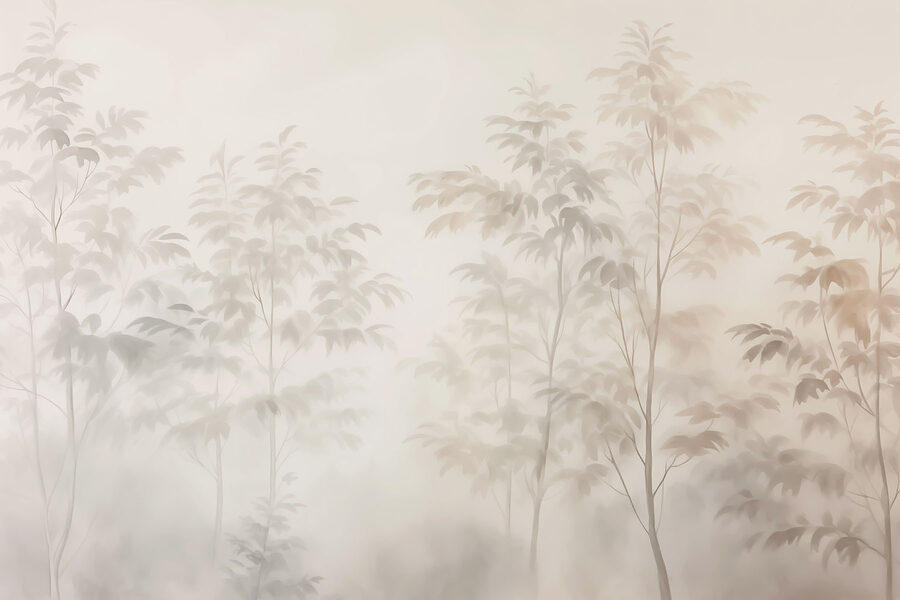 Wall murals Trees in the fog - Image 3