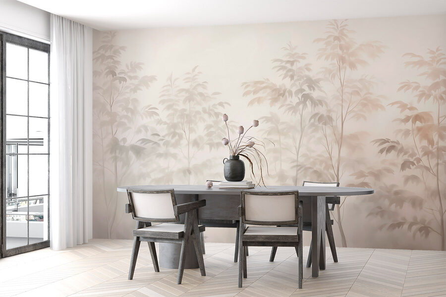 Wall murals Trees in the fog - Image 2