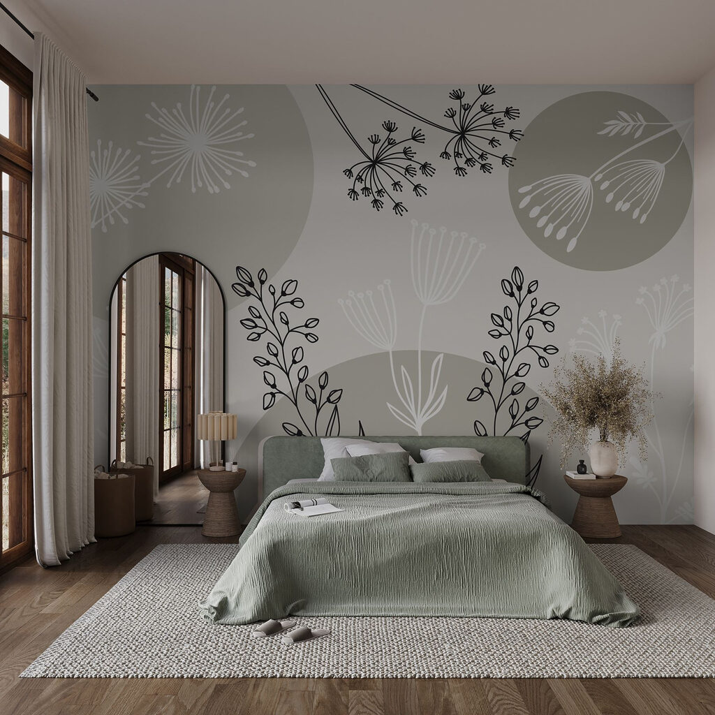 Drawing of flowers and plants