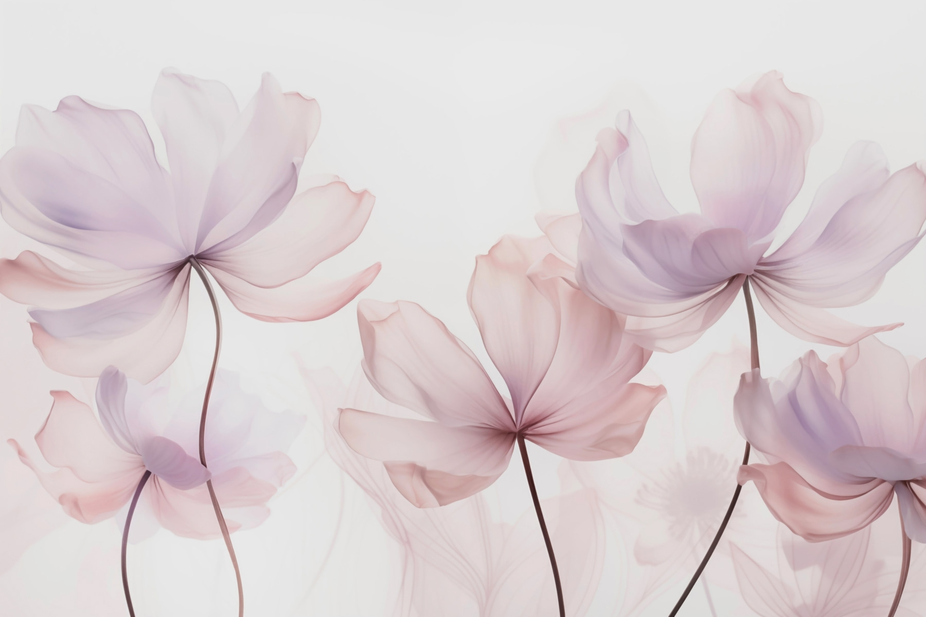 Delicate blossoms in soft hues w03521p - Delicate blossoms in soft hues
