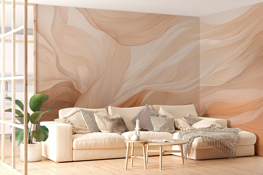 Soft waves of gentle fabric flow.
