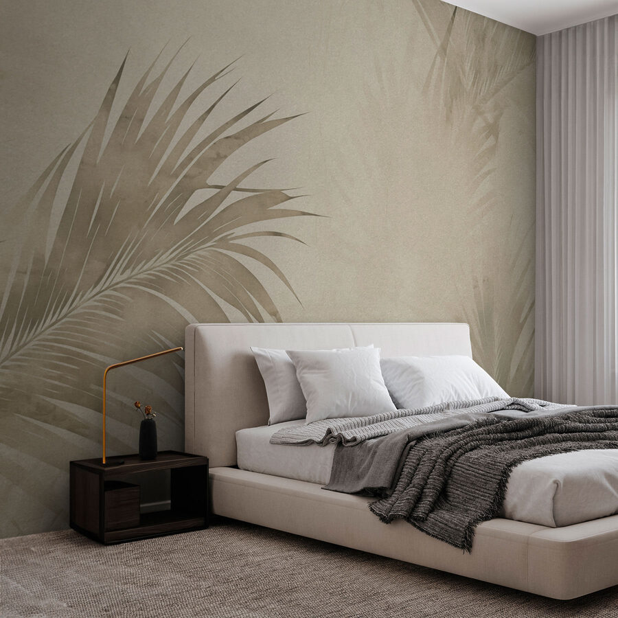 Calm leaves in soft tones