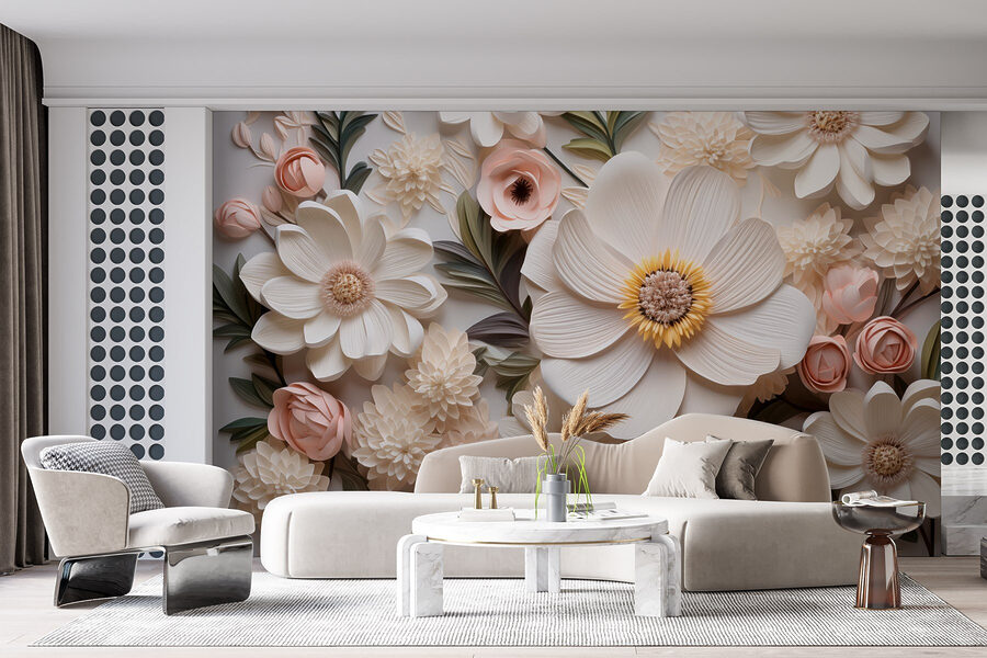 Group of paper flowers