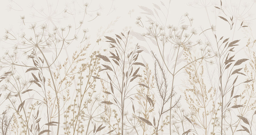 Wall murals Delicate botanical patterns in neutral tones - Image 3