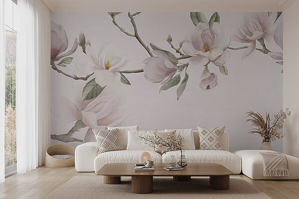 Delicate blooms on soft pastel background Delicate blooms on soft pastel background