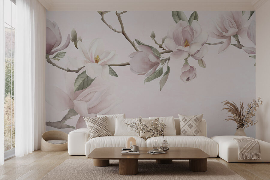 Delicate blooms on soft pastel background Delicate blooms on soft pastel background