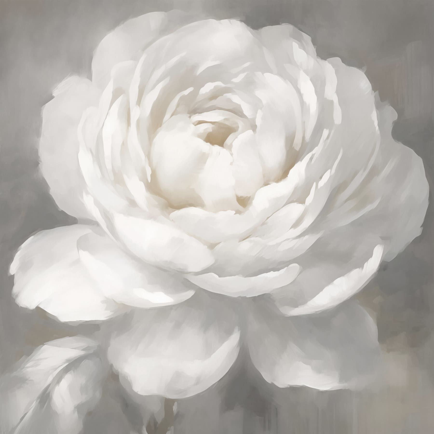 White flower with leaves