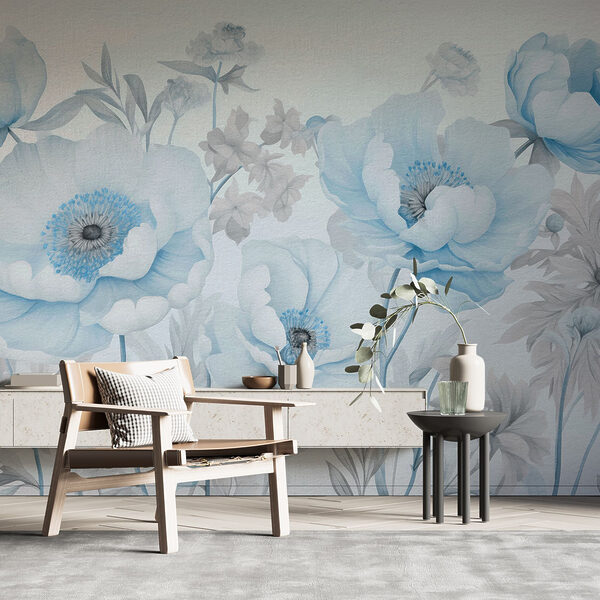 Painting of flowers on a white background Painting of flowers on a white background