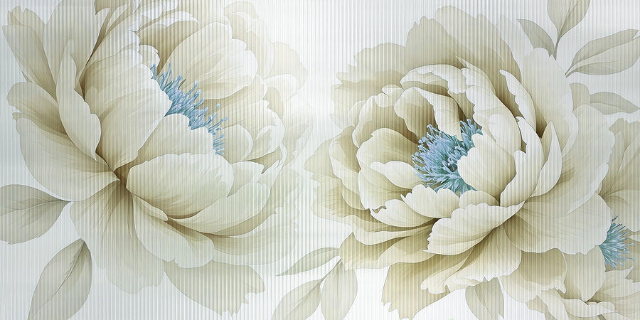 Delicate blooms in soft hues.