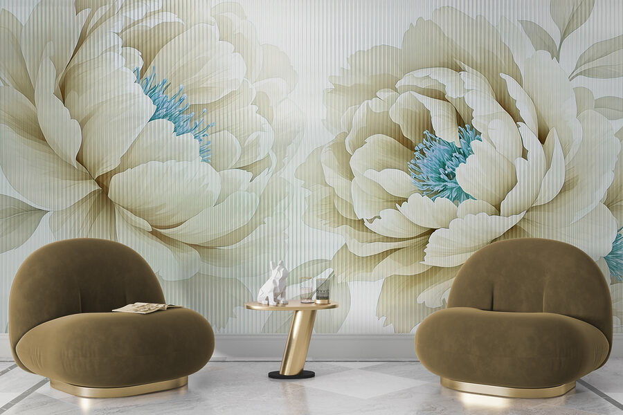 Delicate blooms in soft hues.