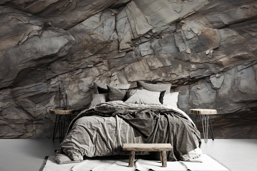 Textured layers of natural rock