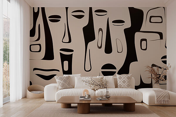 Black and white face art Black and white face art