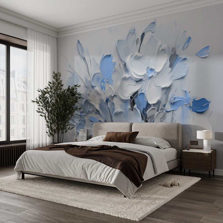 Wall murals Painting of flowers in a vase