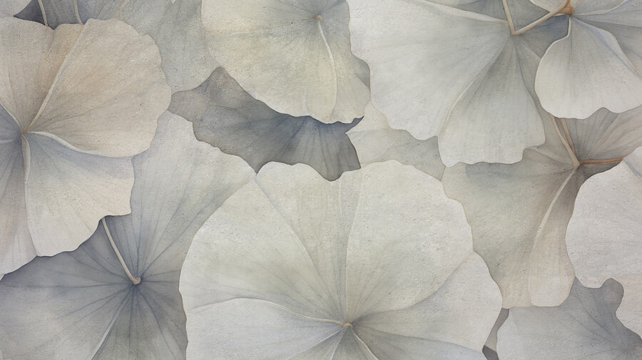 Soft petals in muted tones.