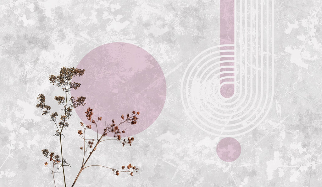 Plant with brown leaves and purple circles Plant with brown leaves and purple circles