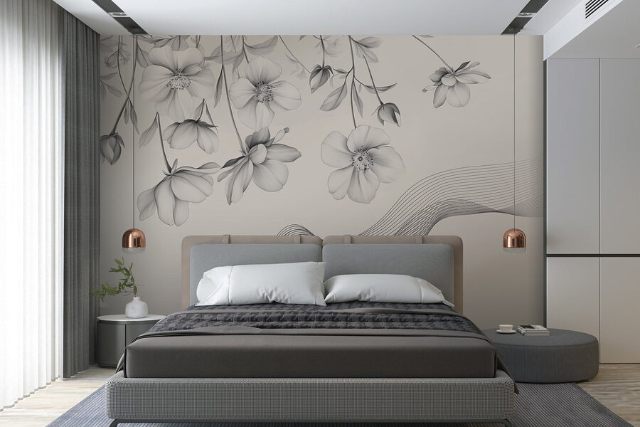 Delicate blooms with flowing lines