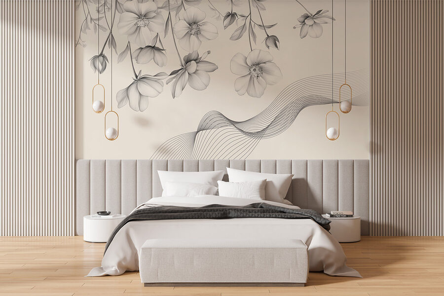 Delicate blooms with flowing lines