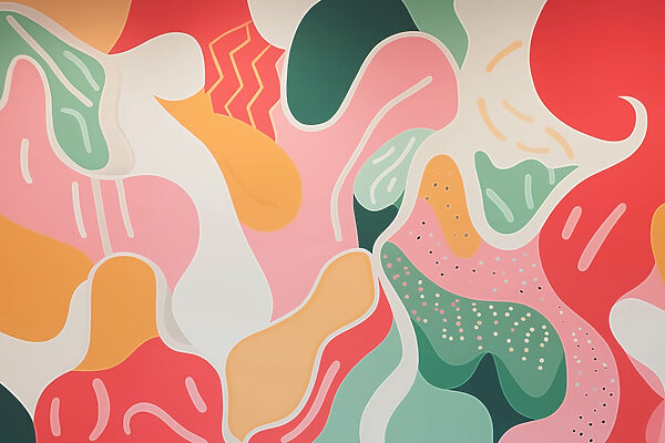 Colorful art on a wall Colorful art on a wall